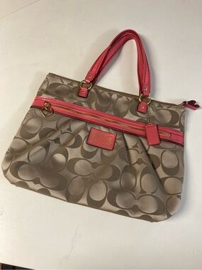 Coach Poppy Signature Canvas Tote